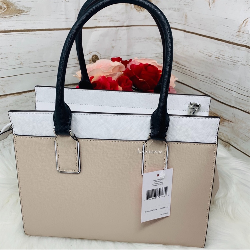 Kate spade Cameron medium satchel warm beige black - Picture 4 of 10